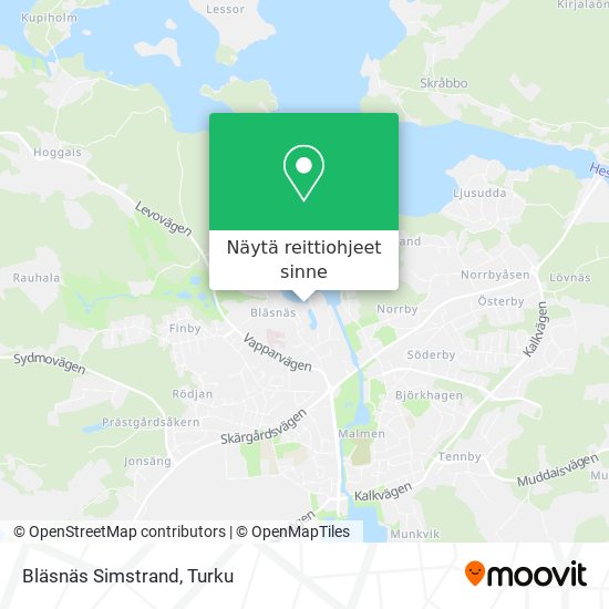 Bläsnäs Simstrand kartta