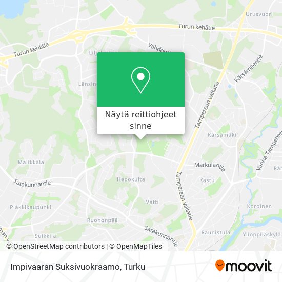 Impivaaran Suksivuokraamo kartta