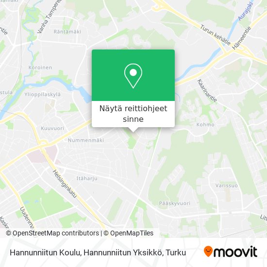 Hannunniitun Koulu, Hannunniitun Yksikkö kartta