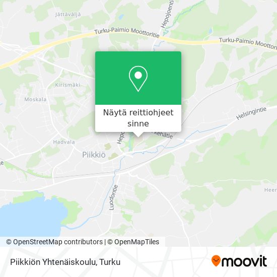 Piikkiön Yhtenäiskoulu kartta