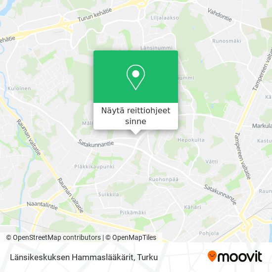 Länsikeskuksen Hammaslääkärit kartta