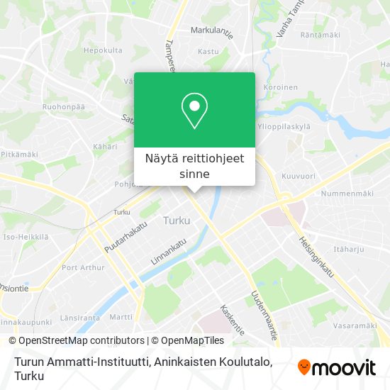 Turun Ammatti-Instituutti, Aninkaisten Koulutalo kartta