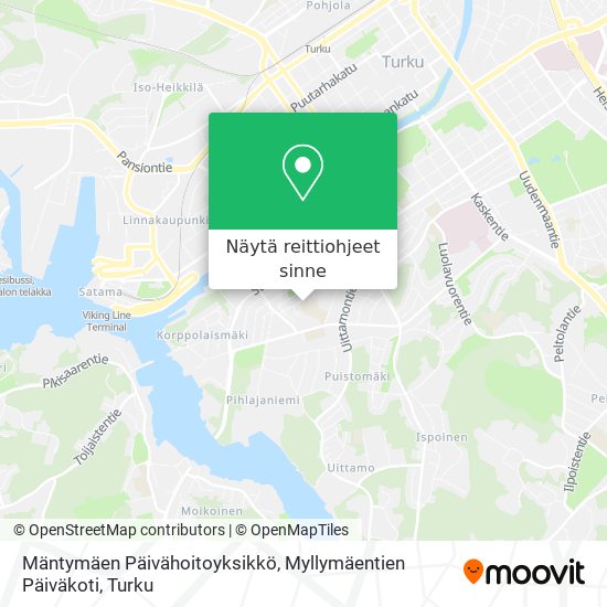 Mäntymäen Päivähoitoyksikkö, Myllymäentien Päiväkoti kartta