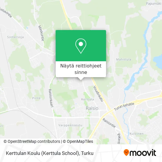 Kerttulan Koulu (Kerttula School) kartta
