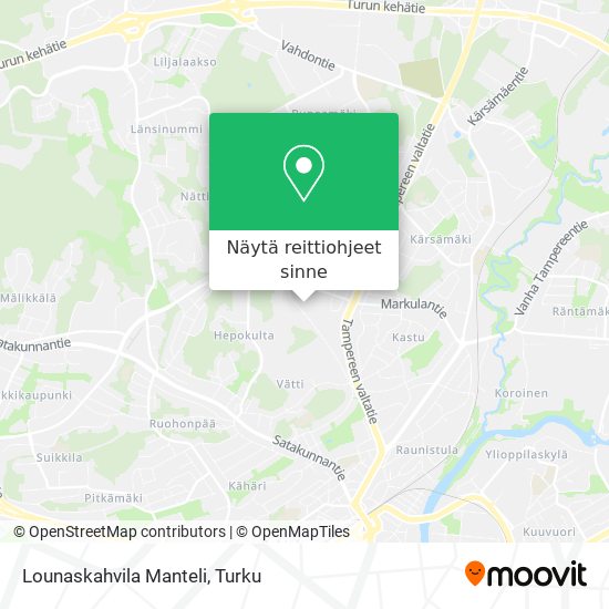 Lounaskahvila Manteli kartta