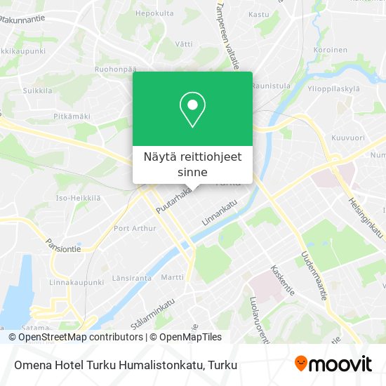 Omena Hotel Turku Humalistonkatu kartta