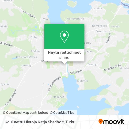 Koulutettu Hieroja Katja Shadbolt kartta