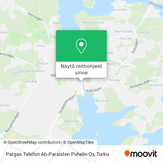 Pargas Telefon Ab-Paraisten Puhelin Oy kartta