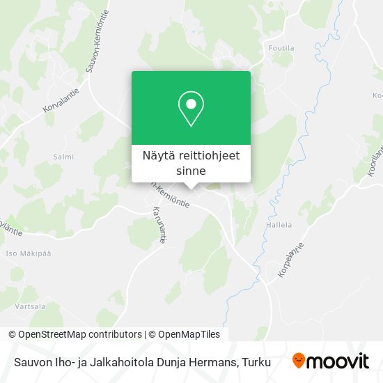Sauvon Iho- ja Jalkahoitola Dunja Hermans kartta