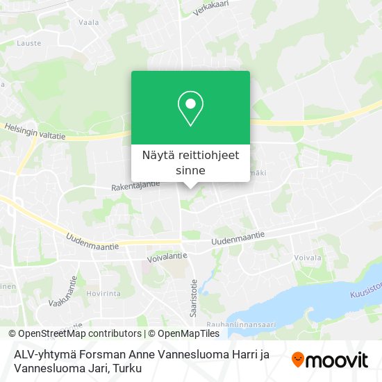 ALV-yhtymä Forsman Anne Vannesluoma Harri ja Vannesluoma Jari kartta