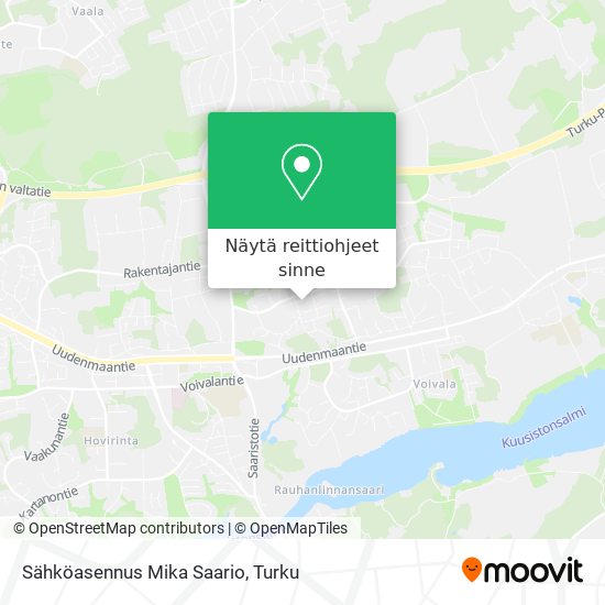Sähköasennus Mika Saario kartta
