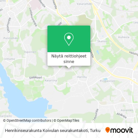 Henrikinseurakunta Koivulan seurakuntakoti kartta