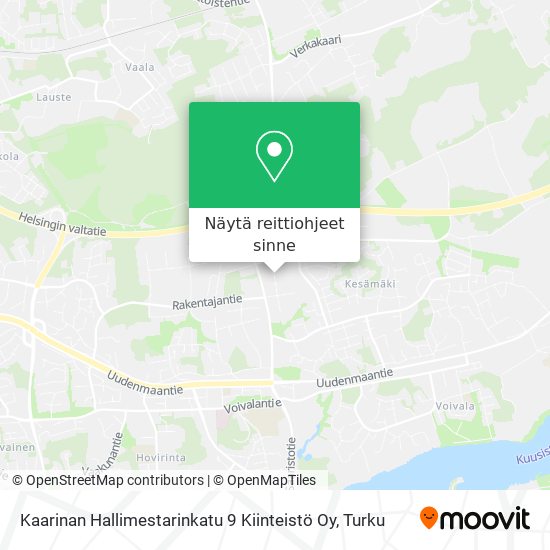 Kaarinan Hallimestarinkatu 9 Kiinteistö Oy kartta