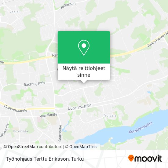 Työnohjaus Terttu Eriksson kartta