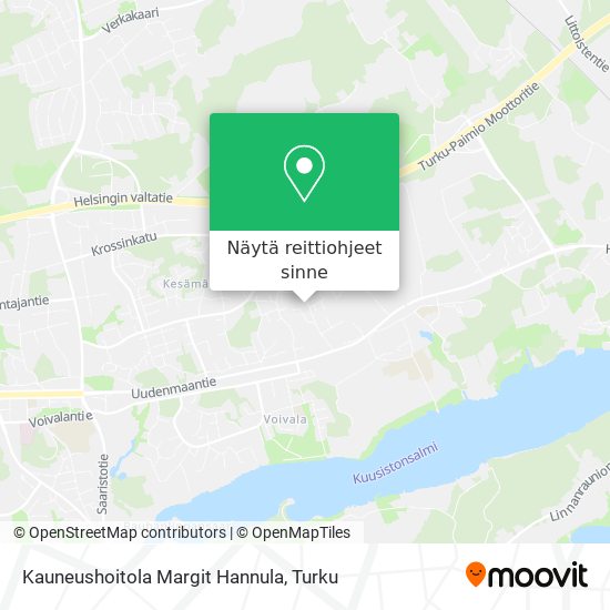 Kauneushoitola Margit Hannula kartta