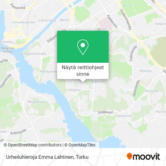 Urheiluhieroja Emma Lahtinen kartta