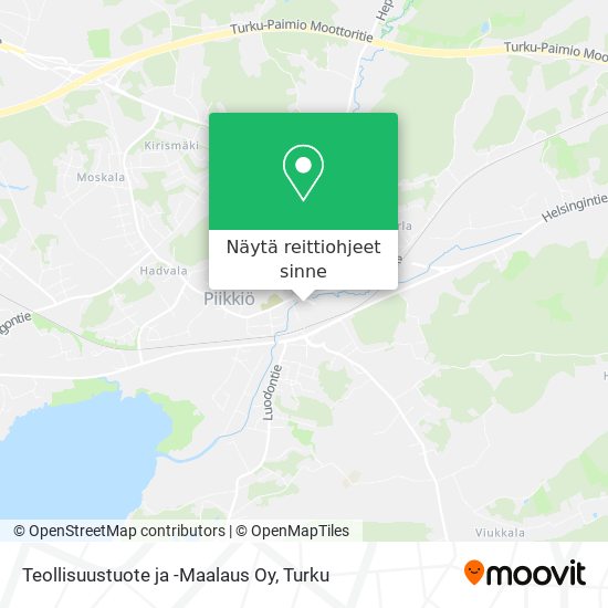 Teollisuustuote ja -Maalaus Oy kartta