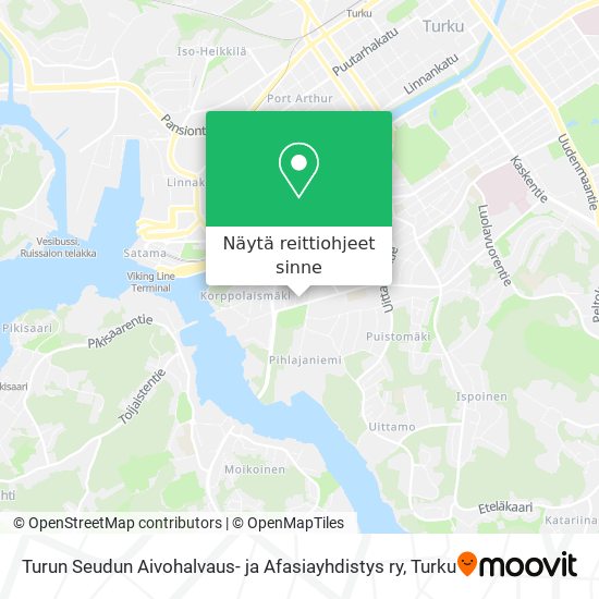 Turun Seudun Aivohalvaus- ja Afasiayhdistys ry kartta