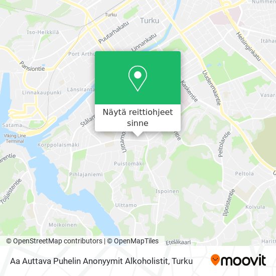 Aa Auttava Puhelin Anonyymit Alkoholistit kartta