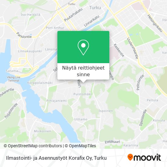 Ilmastointi- ja Asennustyöt Korafix Oy kartta