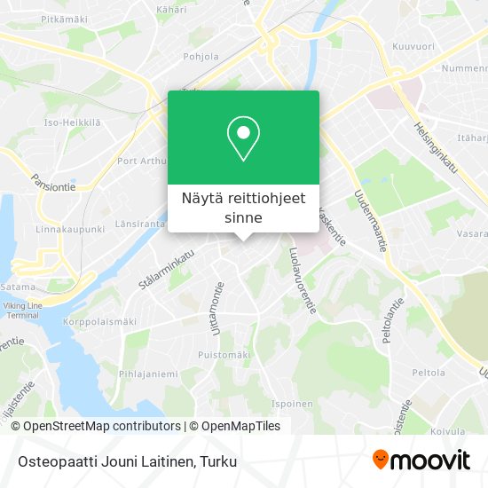 Osteopaatti Jouni Laitinen kartta
