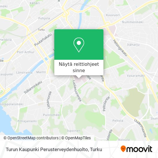 Turun Kaupunki Perusterveydenhuolto kartta