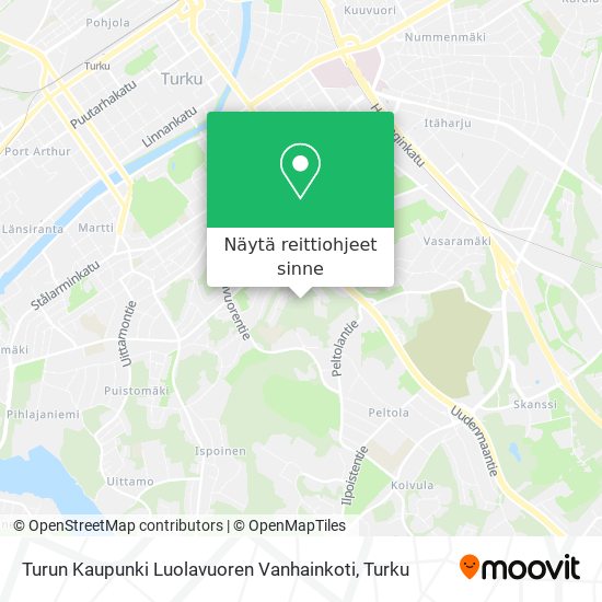 Turun Kaupunki Luolavuoren Vanhainkoti kartta