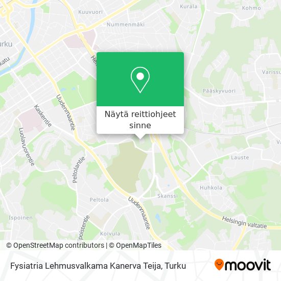 Fysiatria Lehmusvalkama Kanerva Teija kartta