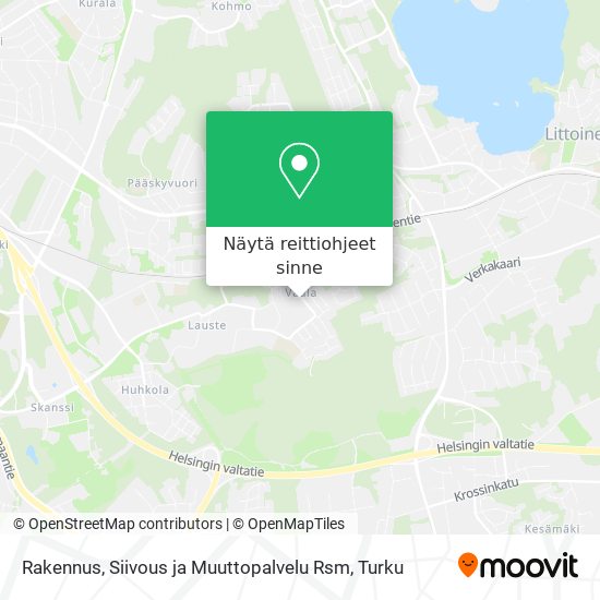 Rakennus, Siivous ja Muuttopalvelu Rsm kartta
