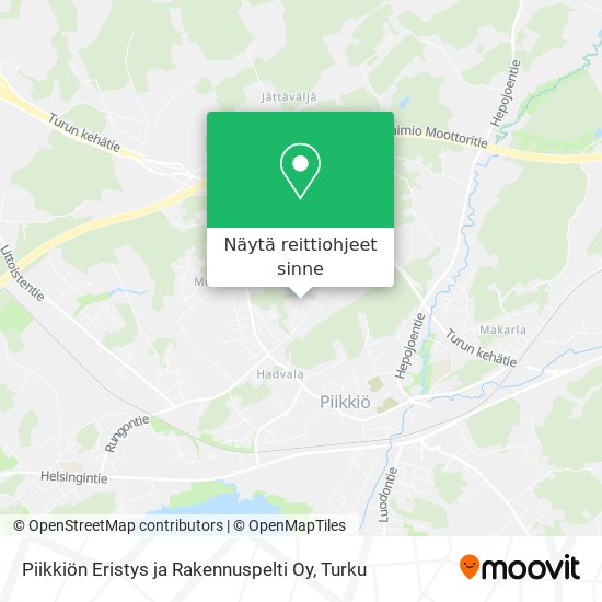 Piikkiön Eristys ja Rakennuspelti Oy kartta