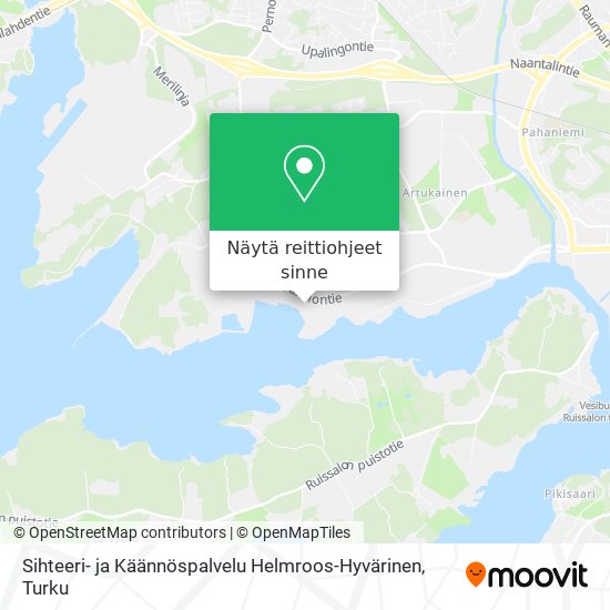 Sihteeri- ja Käännöspalvelu Helmroos-Hyvärinen kartta