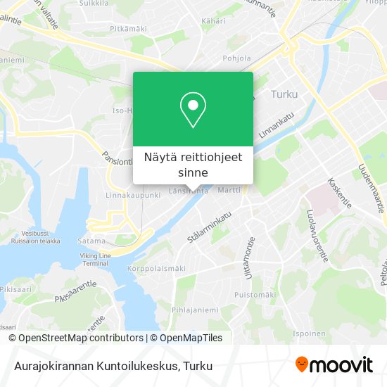 Aurajokirannan Kuntoilukeskus kartta