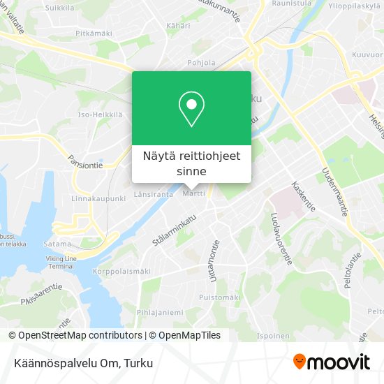 Käännöspalvelu Om kartta