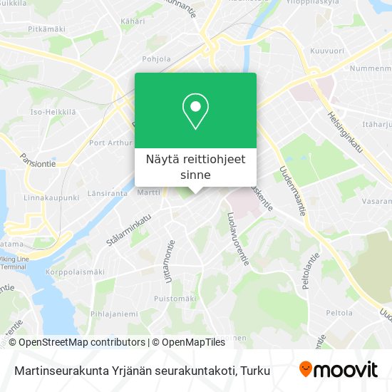 Martinseurakunta Yrjänän seurakuntakoti kartta