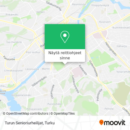 Turun Senioriurheilijat kartta