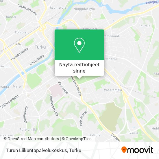 Turun Liikuntapalvelukeskus kartta