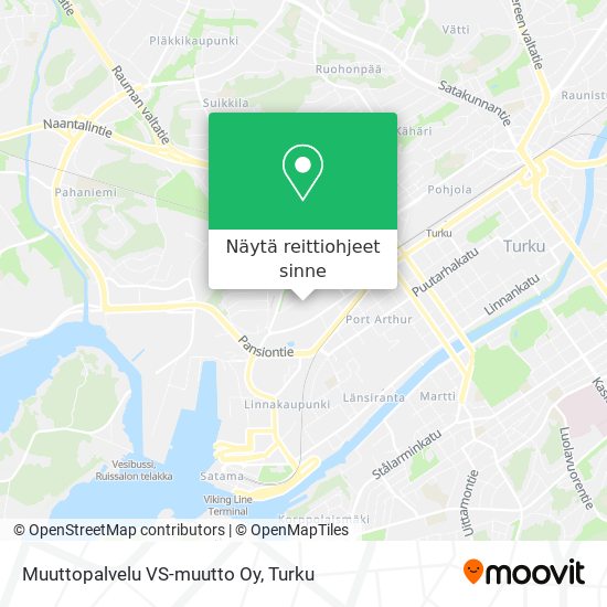 Muuttopalvelu VS-muutto Oy kartta