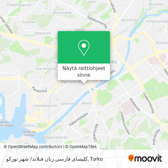 کلیسای فارسی زبان فنلاند/ شهر تورکو kartta