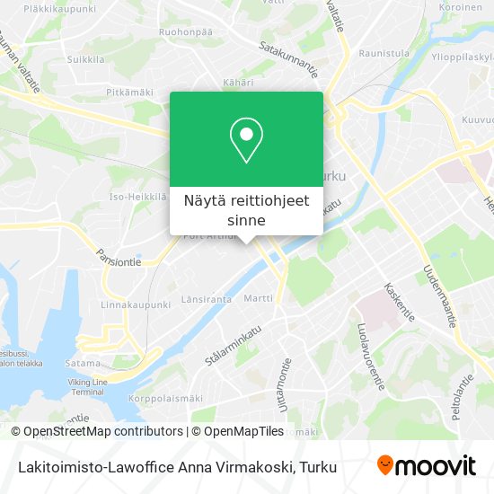 Lakitoimisto-Lawoffice Anna Virmakoski kartta