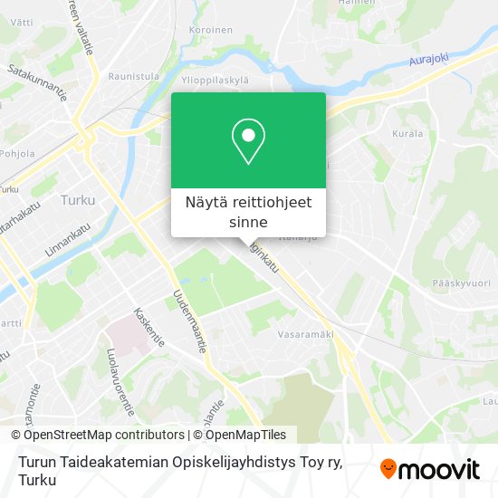 Turun Taideakatemian Opiskelijayhdistys Toy ry kartta
