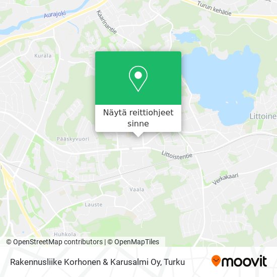 Rakennusliike Korhonen & Karusalmi Oy kartta