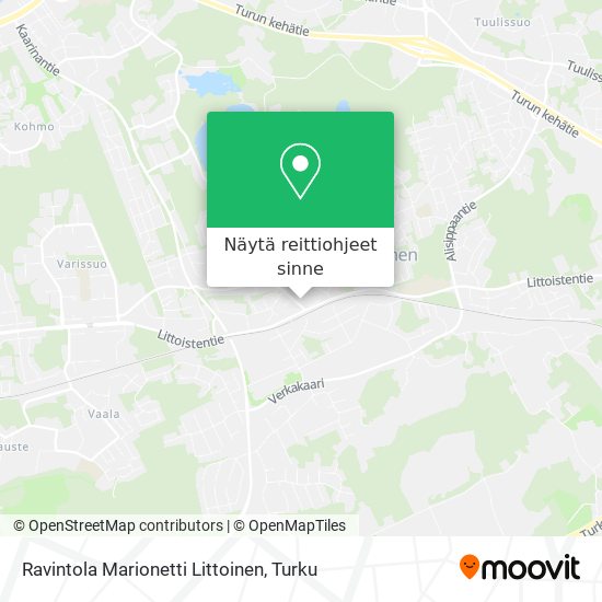 Ravintola Marionetti Littoinen kartta
