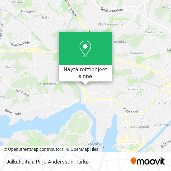 Jalkahoitaja Pirjo Andersson kartta