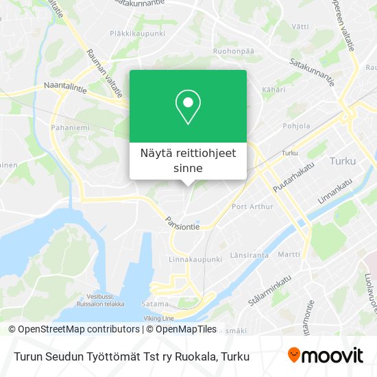 Turun Seudun Työttömät Tst ry Ruokala kartta