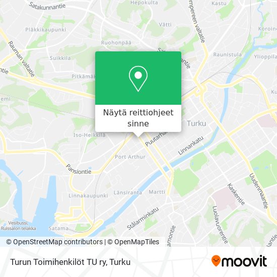 Turun Toimihenkilöt TU ry kartta