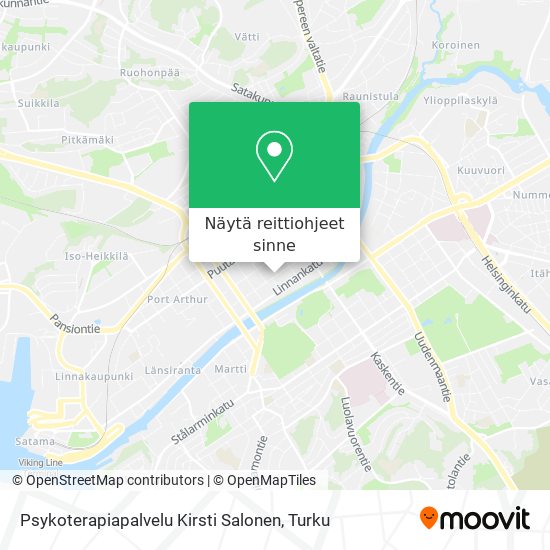 Psykoterapiapalvelu Kirsti Salonen kartta