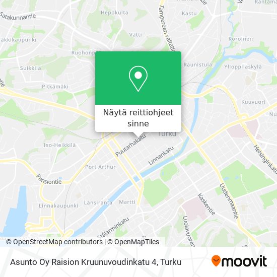 Asunto Oy Raision Kruunuvoudinkatu 4 kartta