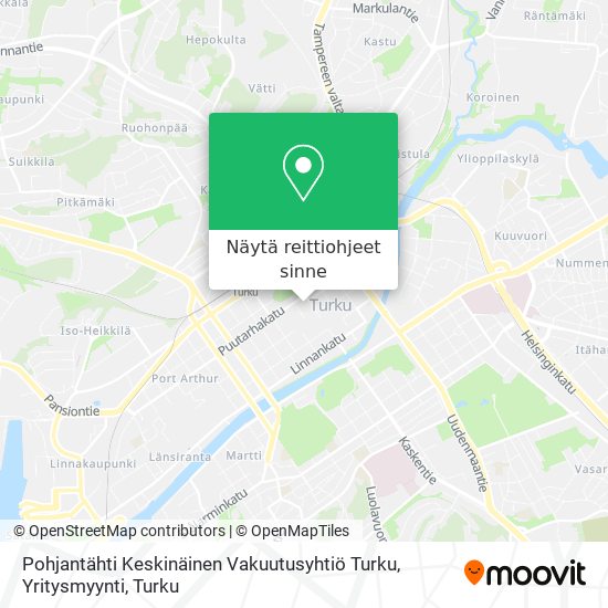 Pohjantähti Keskinäinen Vakuutusyhtiö Turku, Yritysmyynti kartta