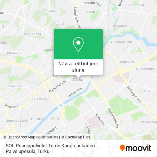 SOL Pesulapalvelut Turun Kauppiaskadun Palvelupesula kartta
