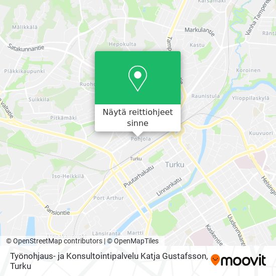 Työnohjaus- ja Konsultointipalvelu Katja Gustafsson kartta